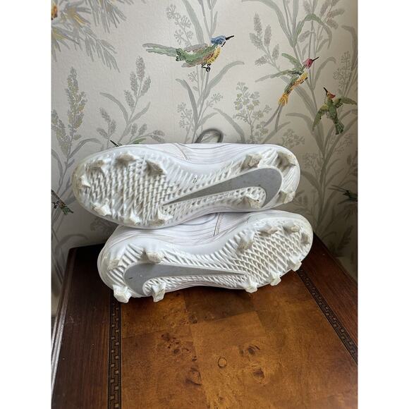 Nike Lunar Hyperdiamond 3 Pro Softball Cleats w/ Pitchers Tuff Toe White Sz 10 - Picture 6 of 7